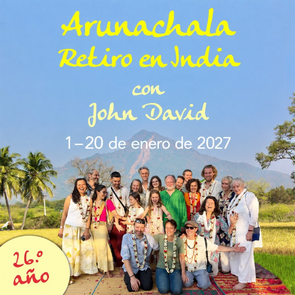 Retiro en Arunachala India con John David, 1–20 de enero de 2027