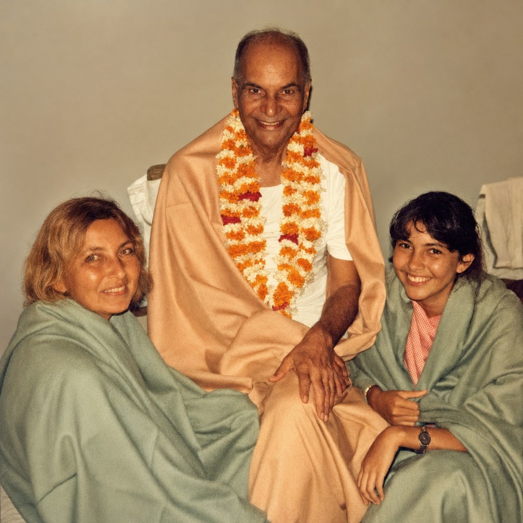 Papaji with devotees